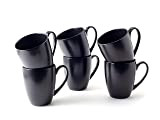 Hanseküche Lot de 6 tasses à café en céramique massive de qualité supérieure - Volume de 400 ml et grande ...