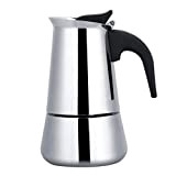 Haofy Pot à café portable en acier inoxydable Moka Machine à expresso Outil de brassage de café à moka(100ml)