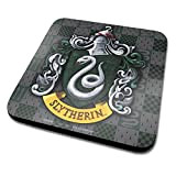 Harry Potter Slytherin Crest Dessous de Verre de Protection en mélamine avec Base en liège Multicolore 10 x 10 cm