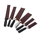 HGJ157 Lot de 6 fourreaux de couteaux en cuir imperméables et robustes