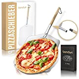 HomePizza Pelle à pizza en aluminium et manche en bois dévissable pour pizzas, pain, pâtes – 64 cm – Four ...