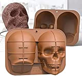 HPKJ Large Realistic Silicone Skull Cake Mould, Large Skull Head Cake Mold Skull Head Mask Baking Cake Mold Diy, Skull ...