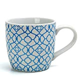 HRDZ Tasse à thé en céramique Tasse à café Motif Bleu et Blanc