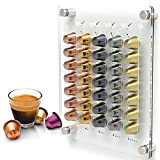 HUIIUH Porte Capsules de Café pour Nespresso Original, Distributeur Dosette en Acrylique pour 35 Capsule, Supports Rangement de Capsule de ...