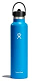 HYDRO FLASK – Gourde Isotherme 710 ml (24 oz) Bouchon Flex Cap Antifuite et Paille Intégrée – Bouteille Inox Réutilisable ...