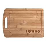 I LOVE BBQ - Planches à découper épaisses, Planches à découper - Planche à découper bois (Bambou) - Dimensions : ...
