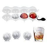 Ice Ball Mold, Hillylolly Ice Cube Tray Round, Ice Cube Ball, Moule à Glaçons Boule, Bac à Glaçons Rond, Whisky ...