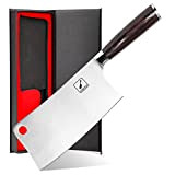 imarku Feuille de Boucher, Couteau de Cuisine Chinois - Couperet de Cuisine 18 cm, en Acier Inoxydable Allemand avec Poignée ...