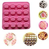 IMJONO Moules à gâteaux, 1PC Chat Patte Imprimer Silicone Cookie Cake Candy Moules au Chocolat Savon Moule à Cubes de ...