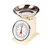 Innoteck Essentials Balance de Cuisine mécanique - Compacte, analogique, Facile à Lire, capacité de 5 kg, Grand Cadran - Crème