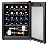 Inventor Vino Cave à Vin Réfrigérée 66L (peut contenir jusqu’à 24 bouteilles de vin de taille standard), Porte Vitrée, Éclairage ...