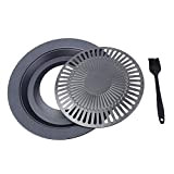 Iron + Alloy Roasting Pan， PIFE Surface Heavy Duty Roasting Pan Nonstick Roaster Heat Resistance Cookware Roasting Disk