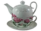 Jameson & Tailor Tea for One élégant Rose Brilliant Porcelaine