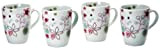 JD Diffusion K4474 Coffret 4 Mugs Floralia Mauve