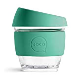 JOCO 8oz Glass Reusable Coffee Cup (Mint) by JOCO