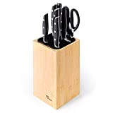 Joejis Bloc couteau universel sans couteau Fentes supplémentaires pour ciseaux et tige d'affûtage Porte couteaux de cuisine bois seulement Facile ...
