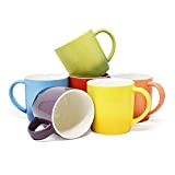 Joejis Lot de mug café colorés 6 Lot de tasse a cafe et thé en grès 350mL Lot tasse a ...