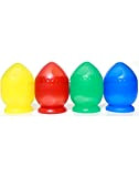 JOSKO Produkte Lot de 4 coquetiers à œufs au design coloré - Fabriqué en UE, blanc et rouge