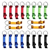 Juliyeh Lot de 20 décapsuleurs en aluminium avec porte-clés - 5 couleurs