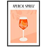 JUNOMI® Aperol Spritz Poster DIN A2, cocktail, longdrink, bar, boissons, cocktail, ensemble | sans cadre
