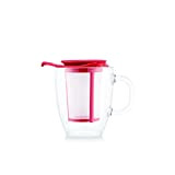 K11239-04 YO-YO SET Mug en verre trempé, 0.35 l, filtre en plastique