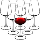 KADAX Verres à Vin Rouge, 450 ml, Lot de 6, Verres à Pied, Verre à Vin Cristal, Grands Verres à ...