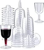 KAHEIGN 50 Pièces Verres à Vin en Plastique, 170ml Verres De Dégustation De Vin Transparents Gobelets à Vin De Fête ...