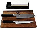 Kai Shun Classic Coffret cadeau exclusif, ultrascharfes Couteau Santoku japonais et + de DM 0701 et DM-0702, pierre à aiguiser ...