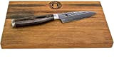 Kai Shun Classic Premier Couteau d'office, TDM-1700 couteau japonais ultra-tranchant en acier damassé, et planche en bois 25x15 cm VK: ...