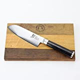 Kai Shun Couteau Santoku Classic DM 0727 - Couteau japonais ultra tranchant avec lame de 14 cm + planche à ...