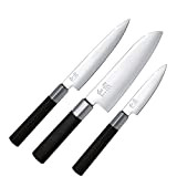 KAI Wasabi Set de 3 couteaux - Noir