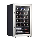 Kalamera Cave a vin, 24 bouteilles, Panneau de commande tactile avec écran LED, Porte Vitrée, Températures: 5-18°C, 68L, KRC-24SS