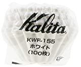 Kalita Wave 155 Lot de 100 filtres Blanc (22213)