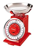Karcher balance de cuisine mécanique - design rétro - max. 5 kg - rouge