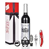 Kato Tirrinia Ensemble d'accessoires pour Tire-Bouchon à vin, kit d'outils pour ouvre-Bouteille de vin avec Autocollant de Boisson,avec ouvre-Bouteille, verseur, ...