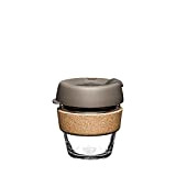 KeepCup Tasse à café réutilisable en verre trempé | Tasse de voyage avec couvercle anti-fuite, bande de liège, légère, sans ...