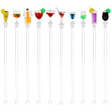 KingYH 10 Pièces Agitateurs de Cocktail 23cm Acrylique Barre de Mélange de Boisson Mélanger Remuer avec Accessoire Coloré Miniature pour ...