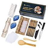 Kit de fabrication de sushis – Machine à sushi Bazooka avec tapis en bambou – Trancheuse avocat – Couteau à ...