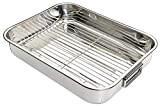 Kitchen Craft Roasting Pan with Rack, Stainless Steel