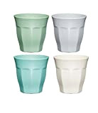 KitchenCraft Colourworks Unbreakable' Melamine Tumbler Cups, Multi-Colour, 280 ml