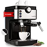 KLARSTEIN BellaVita Espresso - Machine à expresso, 20 bars de pression, Réservoir d'eau amovible, Capacité de 900ml, Cappuccino ou latte ...