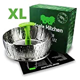 Koala Kitchen Edelstahl Dämpfeinsatz für Koch-Töpfe von 18cm - 28cm stufenlos verstellbarer Dampfgarer zum Gemüse dämpfen BPA-frei rostfrei geeignet für ...