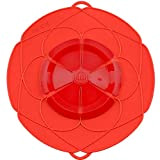 Kochblume Couvercle Fleur en Silicone Rouge, Taille L 33 cm