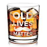 Kollea Old Lives Matter Verre à Whisky, Old Fashioned verre whisky, verre Bourbon en Cristal Personnalisé, Cadeau D'amoureux de Whisky ...