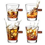 Kollea Verre à Shot Personnalisé, 4 Pièces Verre Whisky Cristal, Verre a Shot Soufflé à la Main, Whisky Cadeau pour ...