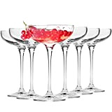 Krosno Coupe Cristal de Champagne Verre | Lot de 6 | 240 ML | Collection Harmony | Parfait la Maison, ...