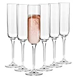Krosno Flute Cristal de Champagne Verre | Lot de 6 | 170 ML | Collection Glamour | Parfait la Maison, ...