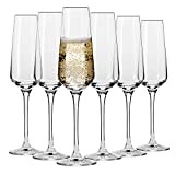 Krosno Flute Cristal de Champagne Verre | Lot de 6 | 180 ML | Collection Avant-Garde | Parfait la Maison, ...