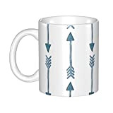 KTQUZCLF Blue Arrow Mugs en céramique, tasse à thé, café et chocolat chaud – 330 ml