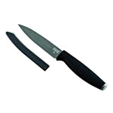KUHN RIKON 26586 Colori Titanium Couteau à légumes Couteau Couteau de Cuisine, Plastique, Graphite, 20,5 x 2,5 x 2 cm